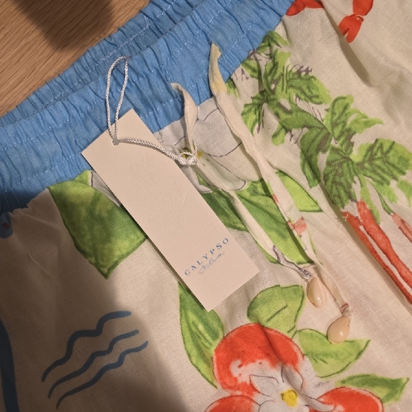 Calypso St. Barth Multicolor Tropical Wide Leg Pants - Picture 2 of 4